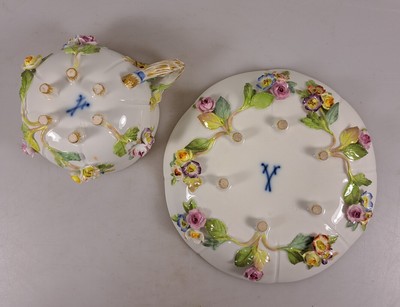 27036845o - Tete-a-tete, Meissen, Knaufzeit/Anfang 20.Jh., Porzellan, gestreute Blümchen, ...