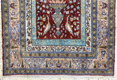 27036846c - Kayseri Seide, Türkei, Mitte 20.Jhd., reineNaturseide, ca. 152 x 102 cm, ...