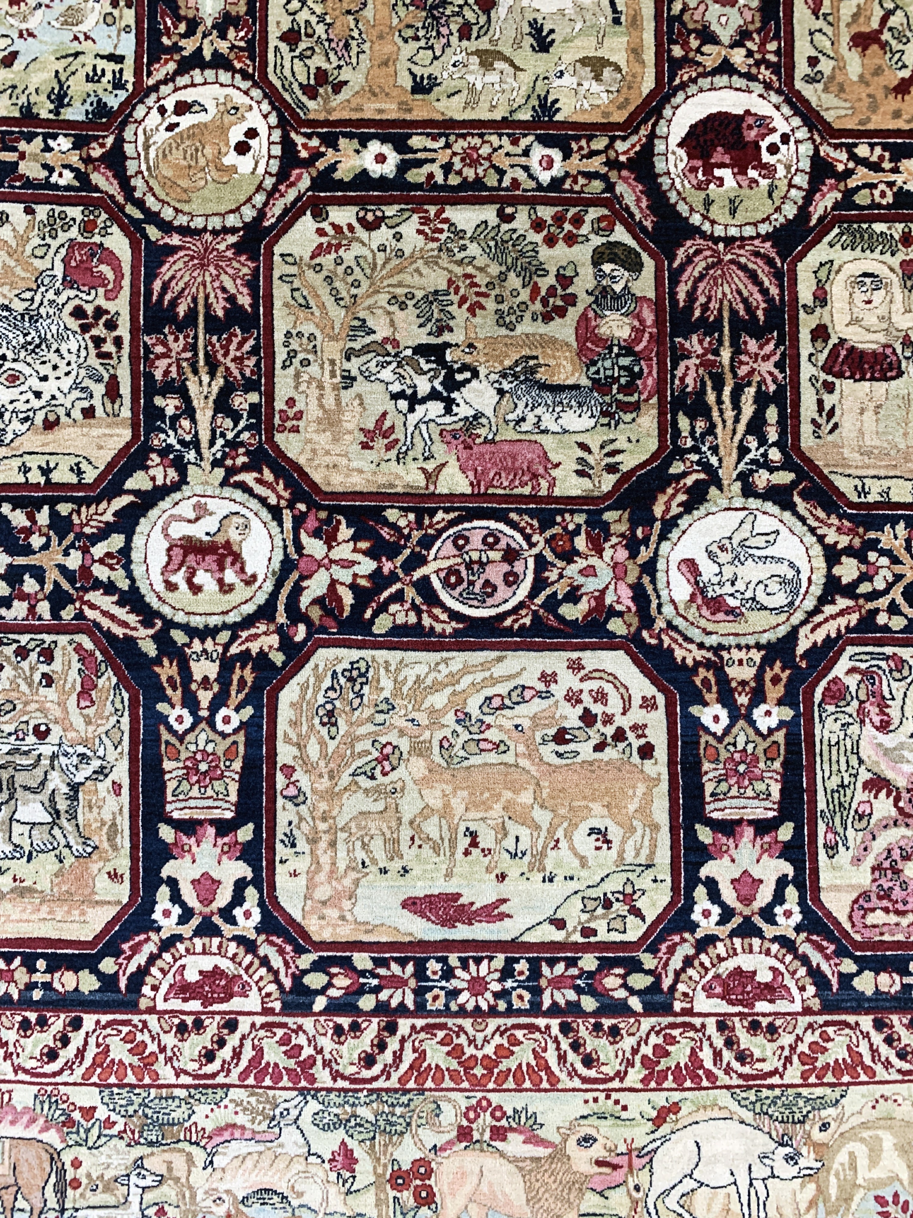 Detail c: Antiker Kerman, Persien, um 1900, Wolle aufBaumwolle, ca. 240 x 150 cm, EHZ: 1-2
