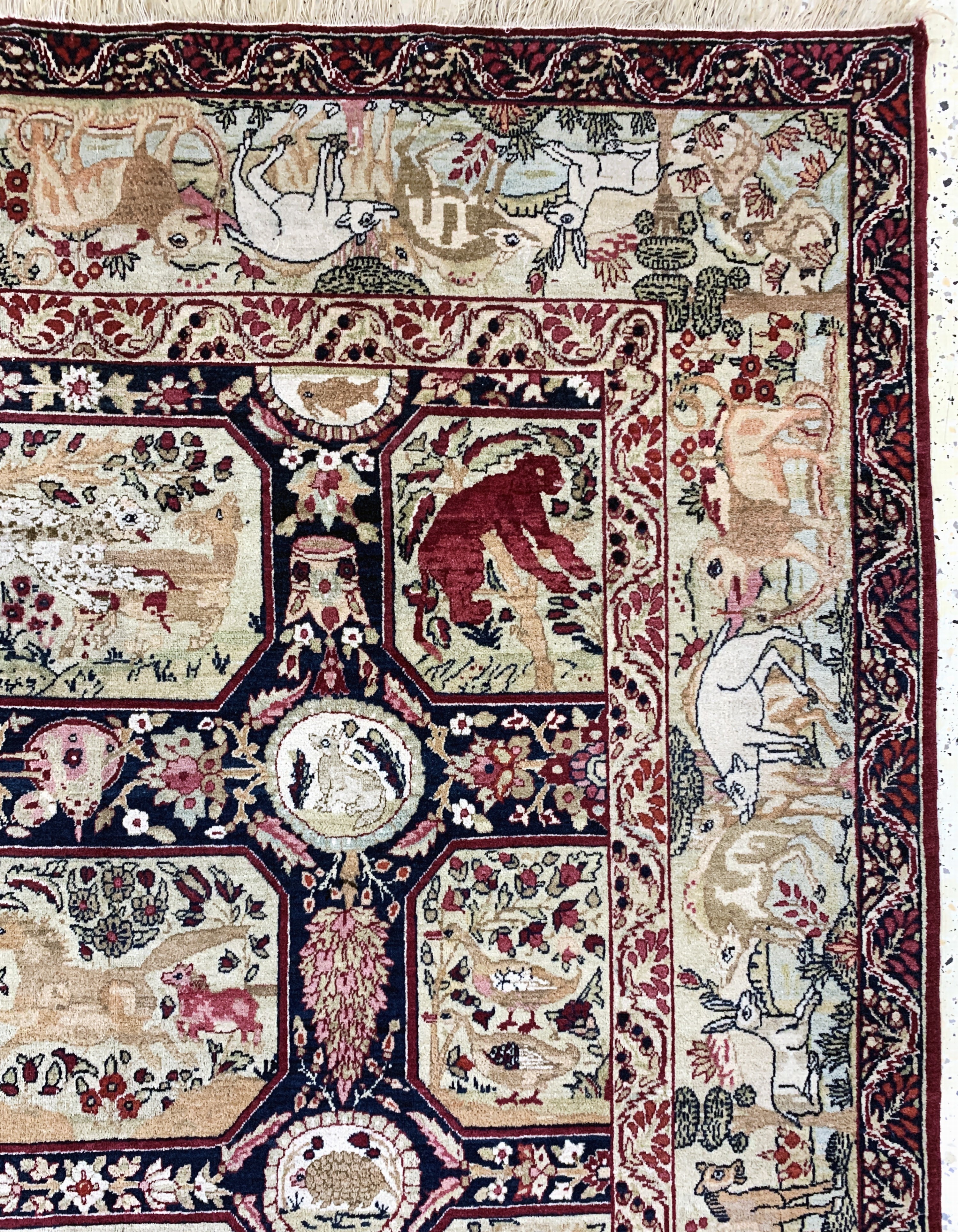 Detail e: Antiker Kerman, Persien, um 1900, Wolle aufBaumwolle, ca. 240 x 150 cm, EHZ: 1-2