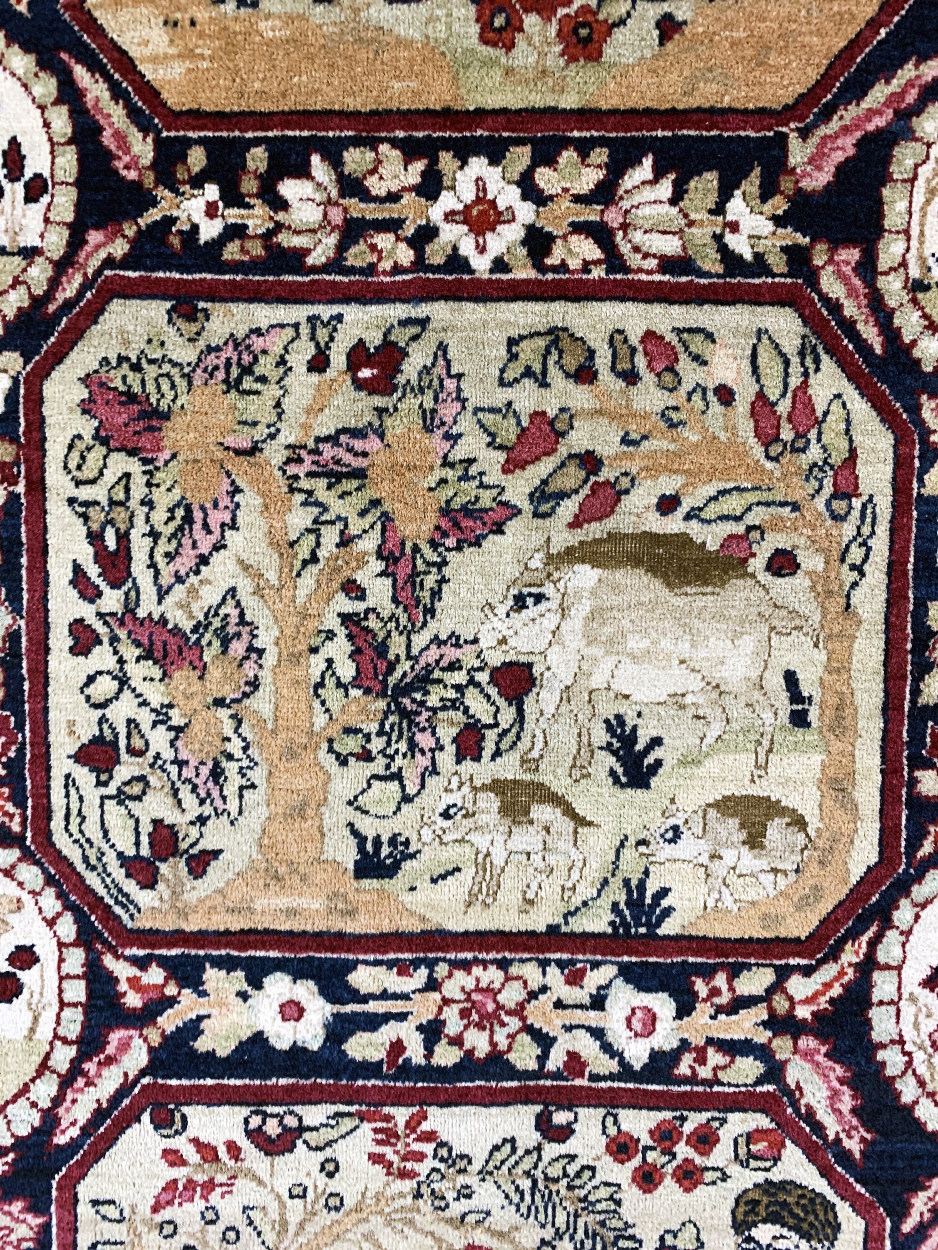 Detail g: Antiker Kerman, Persien, um 1900, Wolle aufBaumwolle, ca. 240 x 150 cm, EHZ: 1-2
