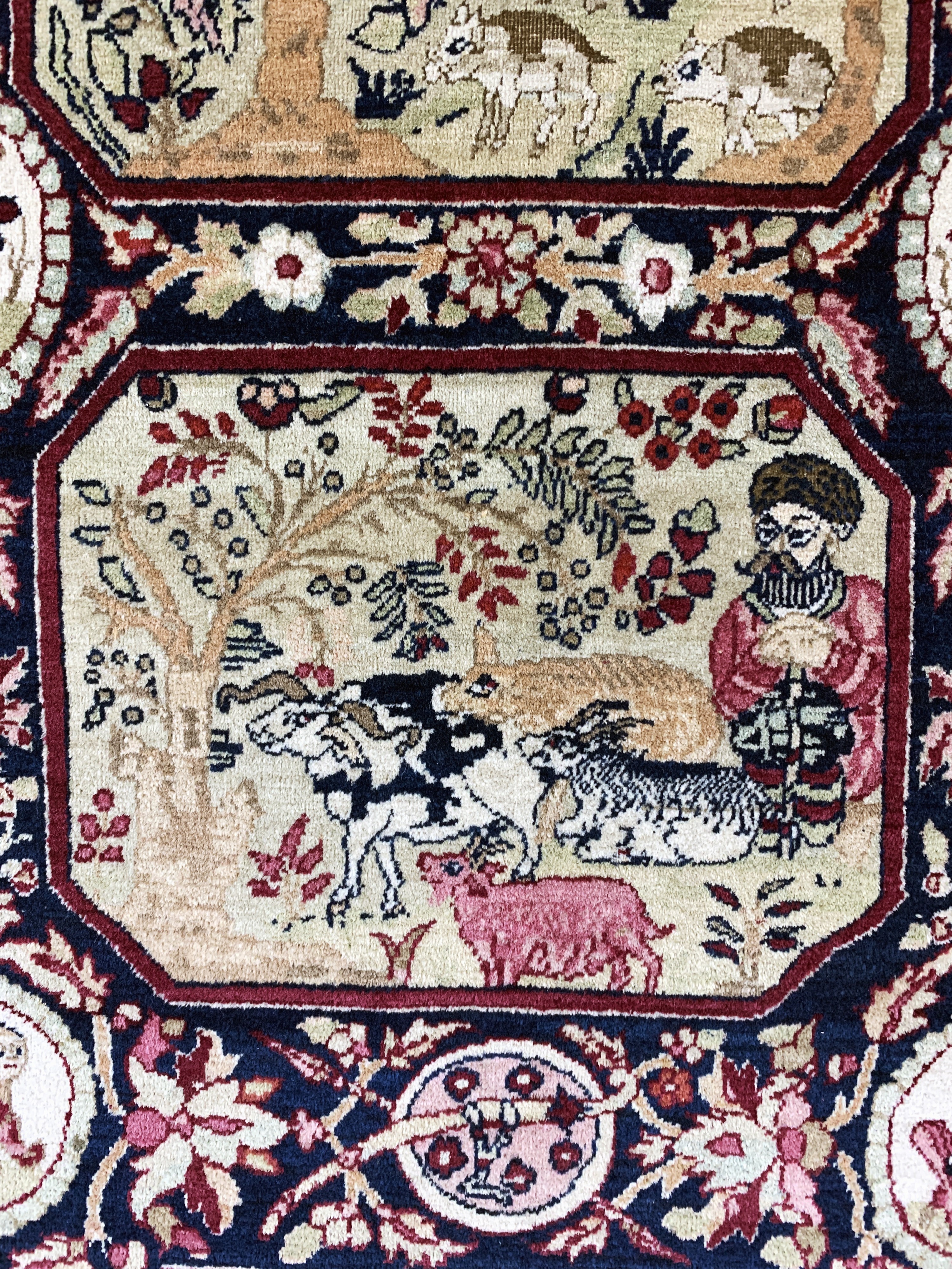 Detail h: Antiker Kerman, Persien, um 1900, Wolle aufBaumwolle, ca. 240 x 150 cm, EHZ: 1-2