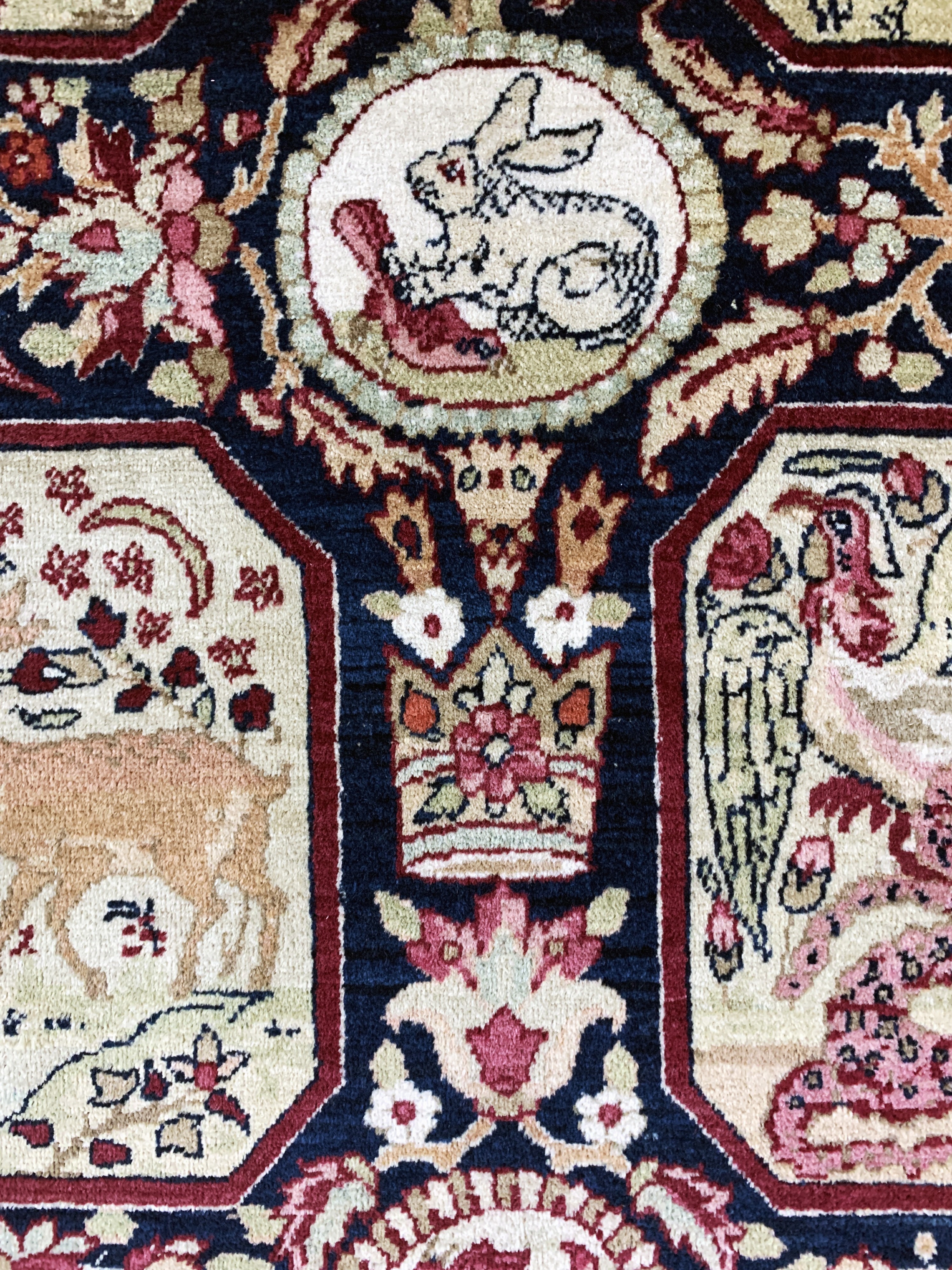 Detail i: Antiker Kerman, Persien, um 1900, Wolle aufBaumwolle, ca. 240 x 150 cm, EHZ: 1-2