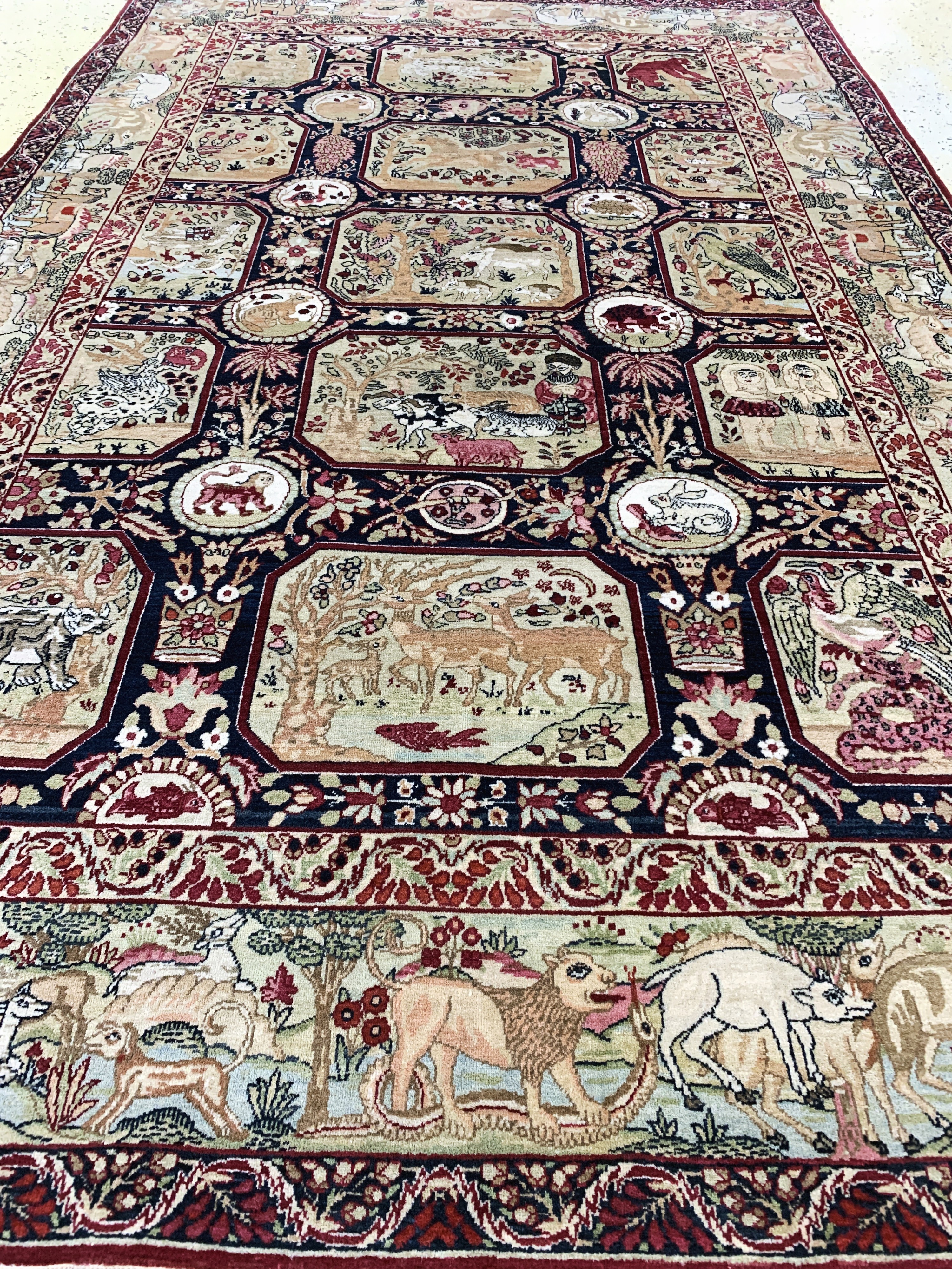 Detail j: Antiker Kerman, Persien, um 1900, Wolle aufBaumwolle, ca. 240 x 150 cm, EHZ: 1-2