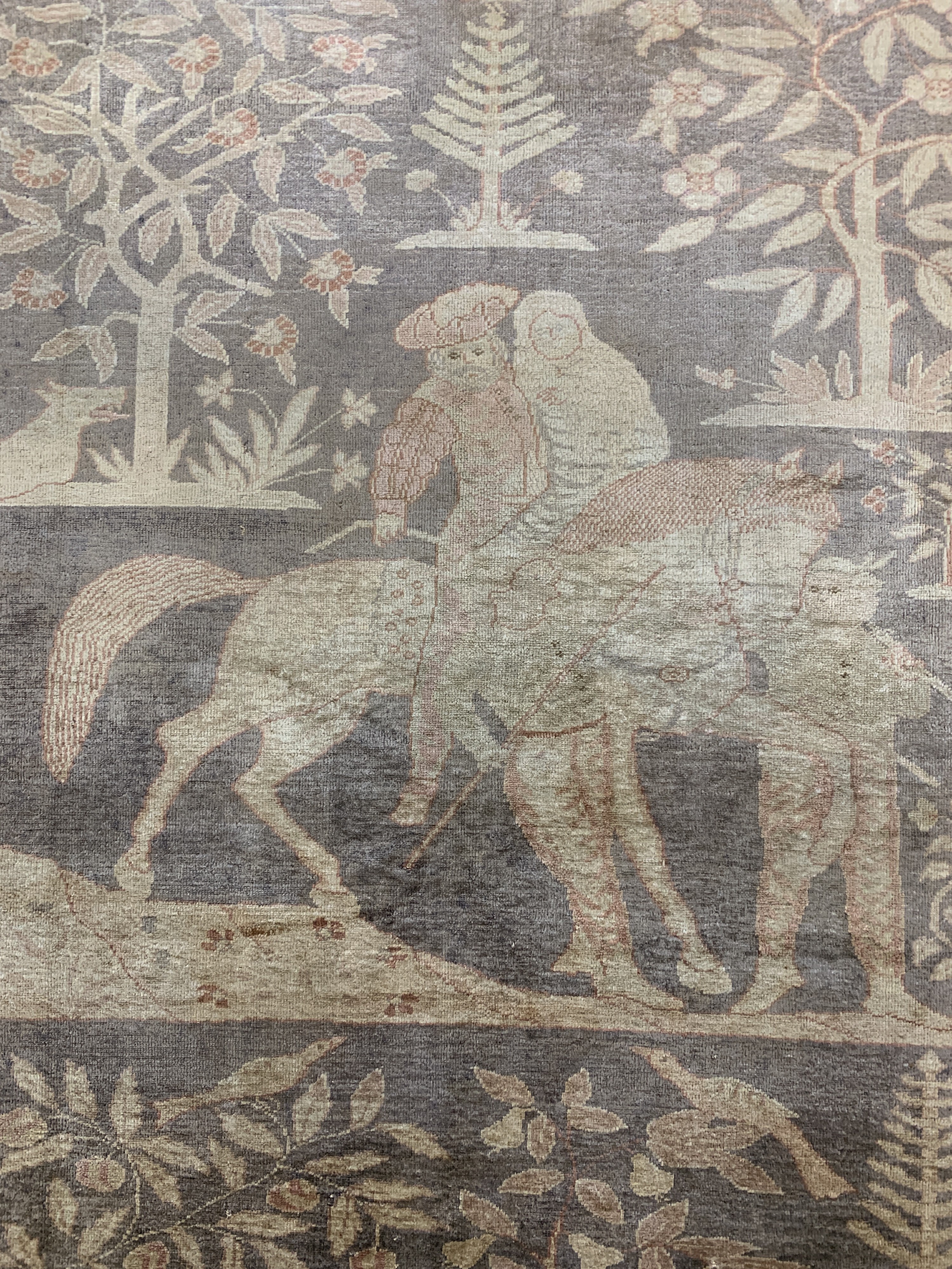Detail f: Seiden Kayseri, Türkei, Anfang 20.Jhd, Seide auf Baumwolle, ca. 160 x 120 cm, verblasst, EHZ: 2