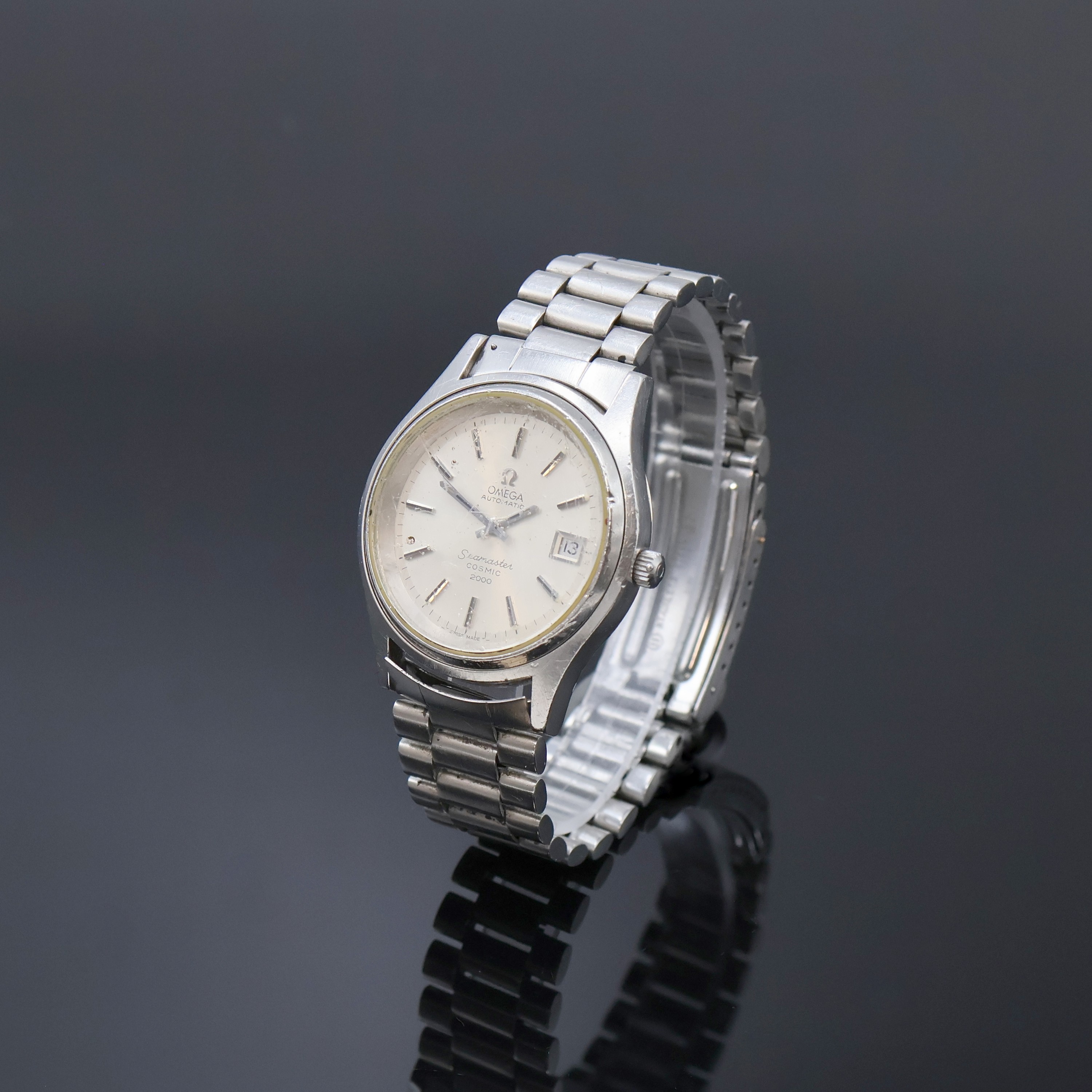 Image 27036917 - OMEGA Herrenarmbanduhr Seamaster Cosmic 2000 in Stahl, Schweiz um 1970, Automatik, ...
