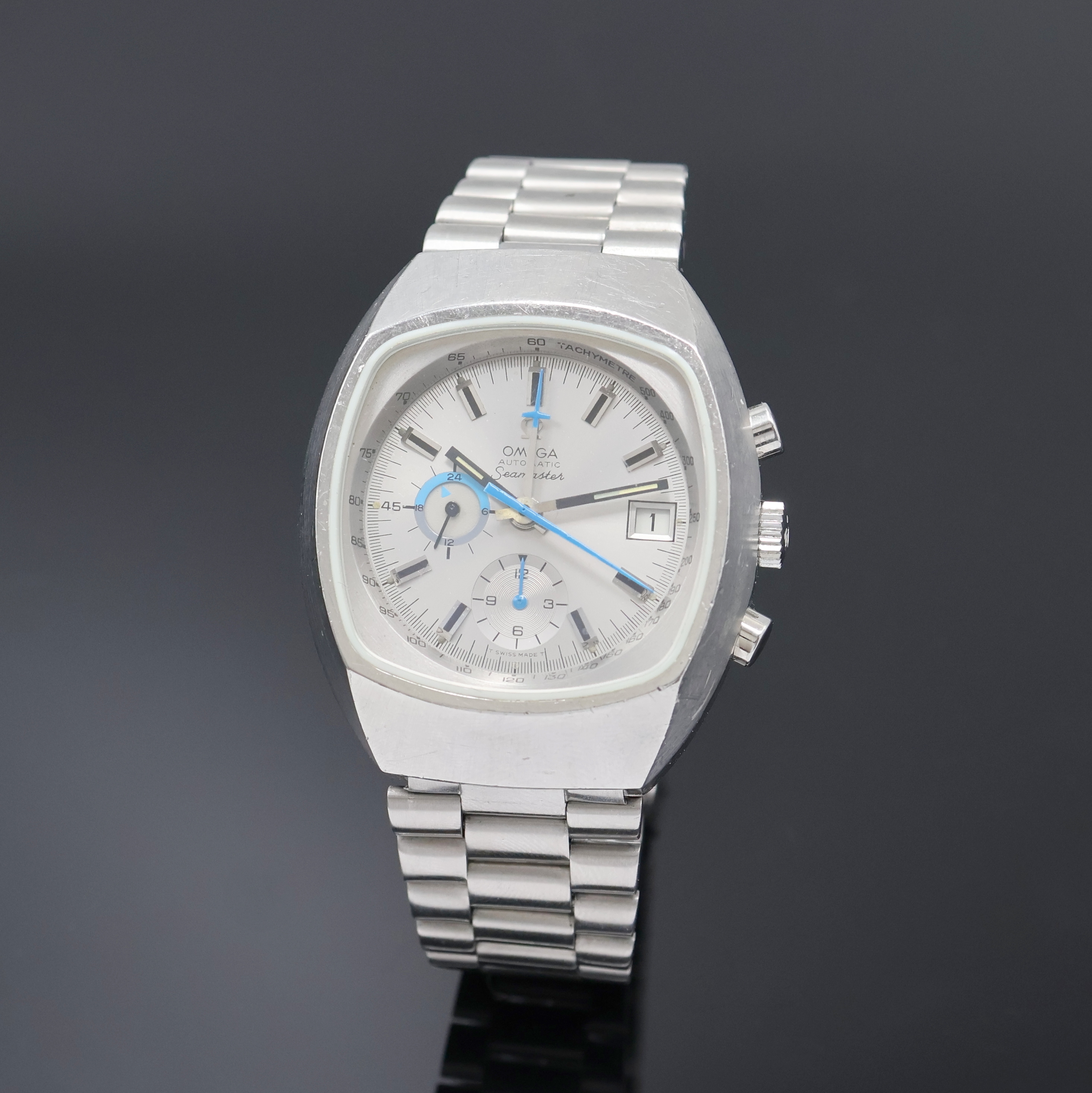 Image 27036965 - OMEGA Seamaster Herrenchronograph in Stahl Referenz 176005, Schweiz um 1972, Automatik, ...