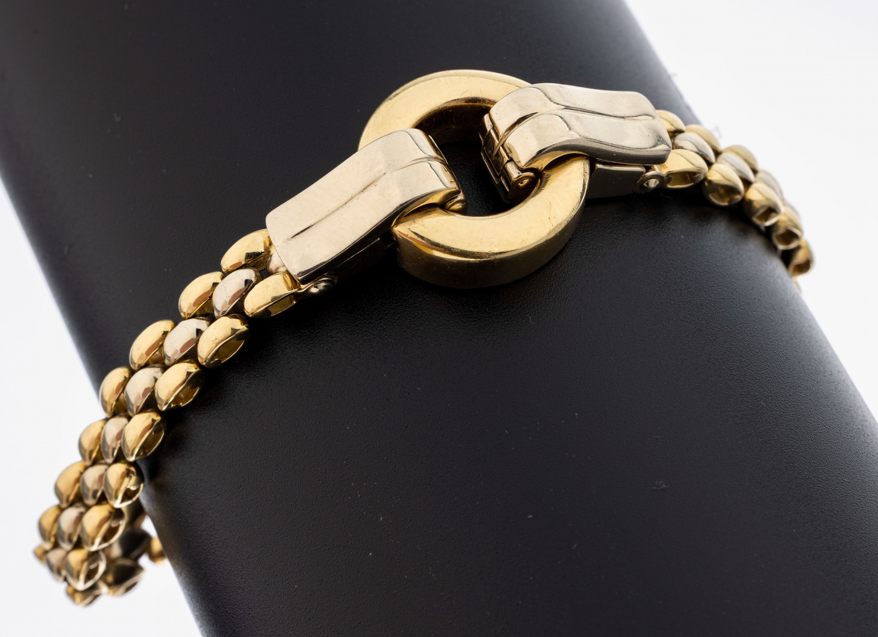 Image 27036972 - 18 kt Gold Armband, GG/WG 750/000, L. ca. 21 cm, Klappschließe, ca. 36.2 g