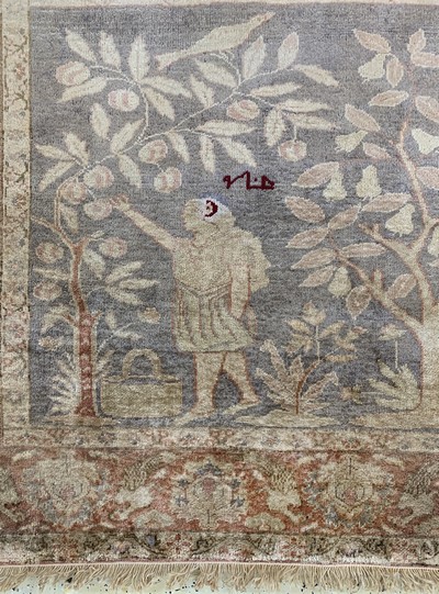 27036903d - Seiden Kayseri, Türkei, Anfang 20.Jhd, Seide auf Baumwolle, ca. 160 x 120 cm, ...