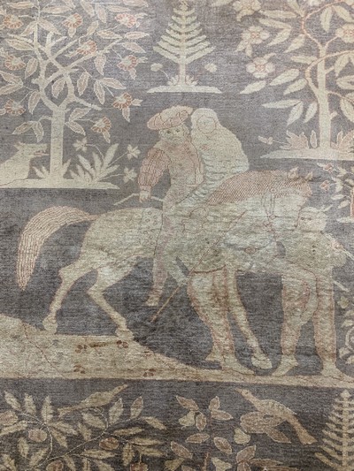 27036903f - Seiden Kayseri, Türkei, Anfang 20.Jhd, Seide auf Baumwolle, ca. 160 x 120 cm, ...