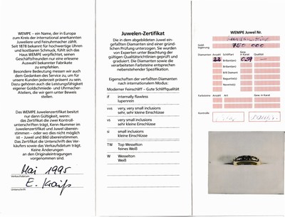 27036925a - 18 kt Gold WEMPE Brillant-Ring, GG 750/000,22 Brillanten zus. ca. 0.59 ct feines Weiß- ...