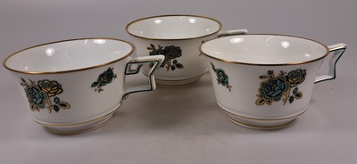 27036941o - Service, Rosenthal, Selb Bavaria, grüner Rosendekor, Goldstaffage, Kaffeekanne, ...