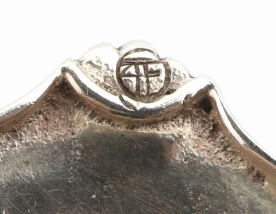 27036956c - THEODOR FAHRNER Chrysopras-Brosche, Pforzheim 1925-30, 935er Silber, rundfacett. ...