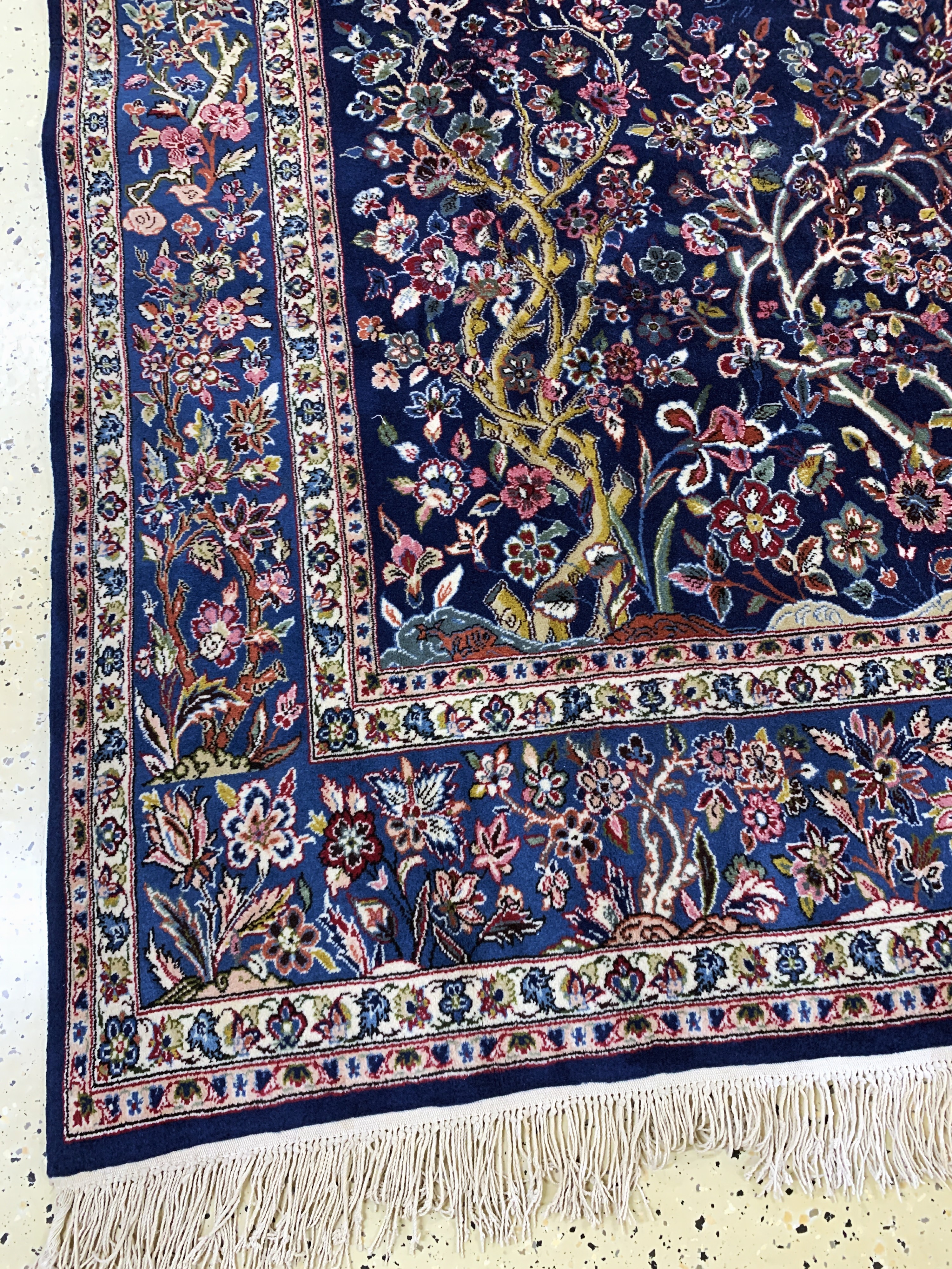Detail b: Yazd fein signiert, Persien, Ende 20.Jhd, Wolle auf Baumwolle, ca. 305 x 195 cm, EHZ: 2