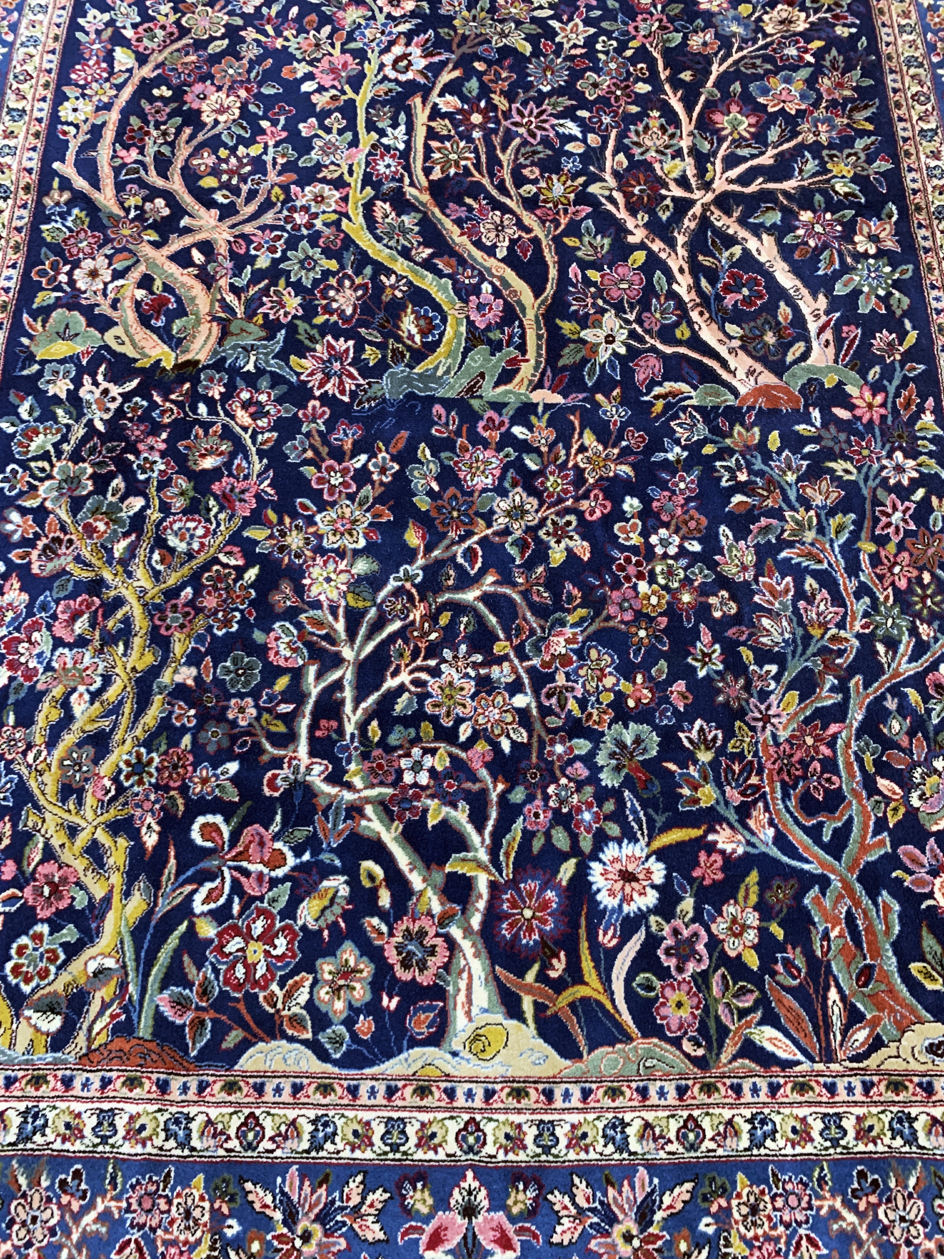 Detail c: Yazd fein signiert, Persien, Ende 20.Jhd, Wolle auf Baumwolle, ca. 305 x 195 cm, EHZ: 2