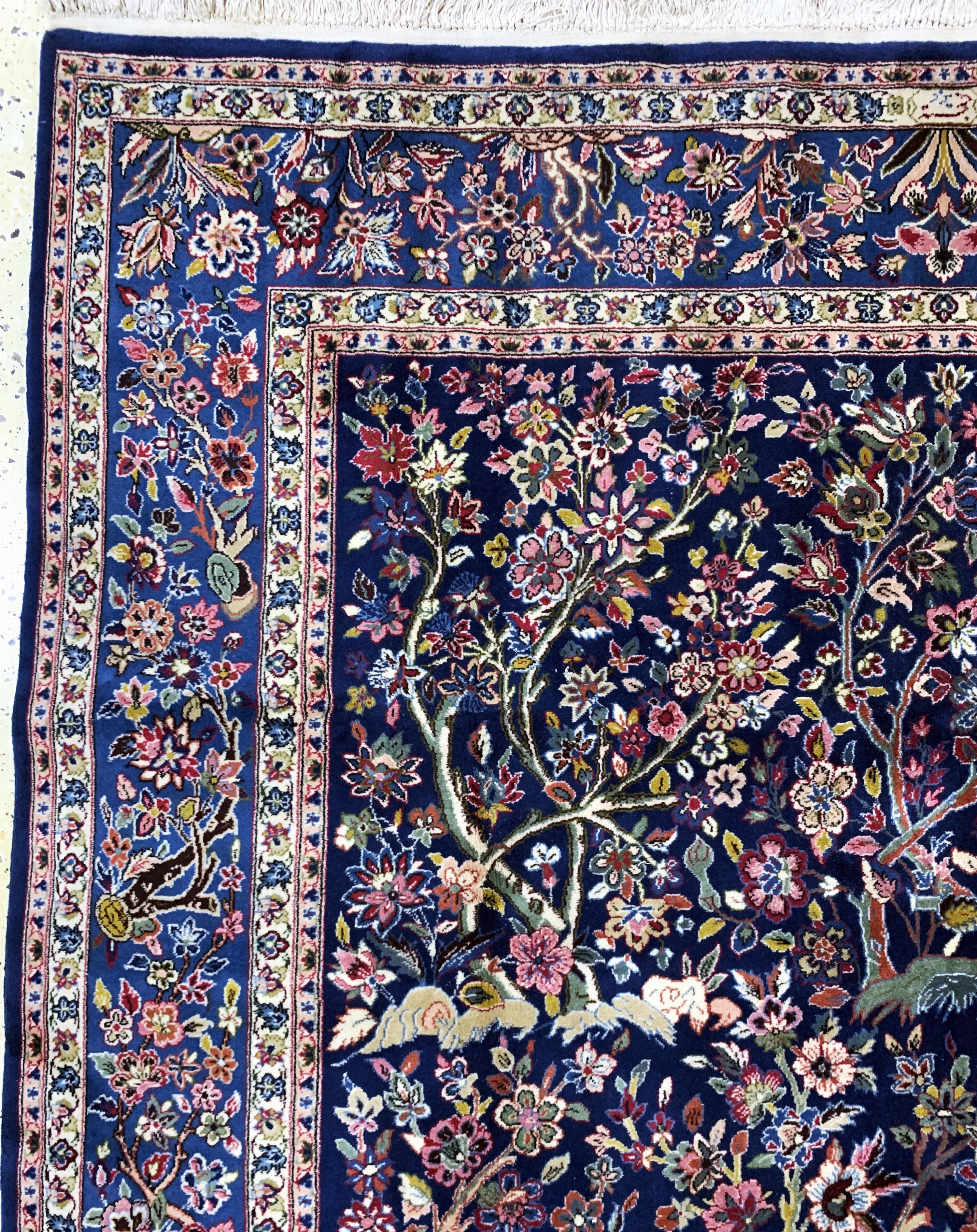 Detail d: Yazd fein signiert, Persien, Ende 20.Jhd, Wolle auf Baumwolle, ca. 305 x 195 cm, EHZ: 2