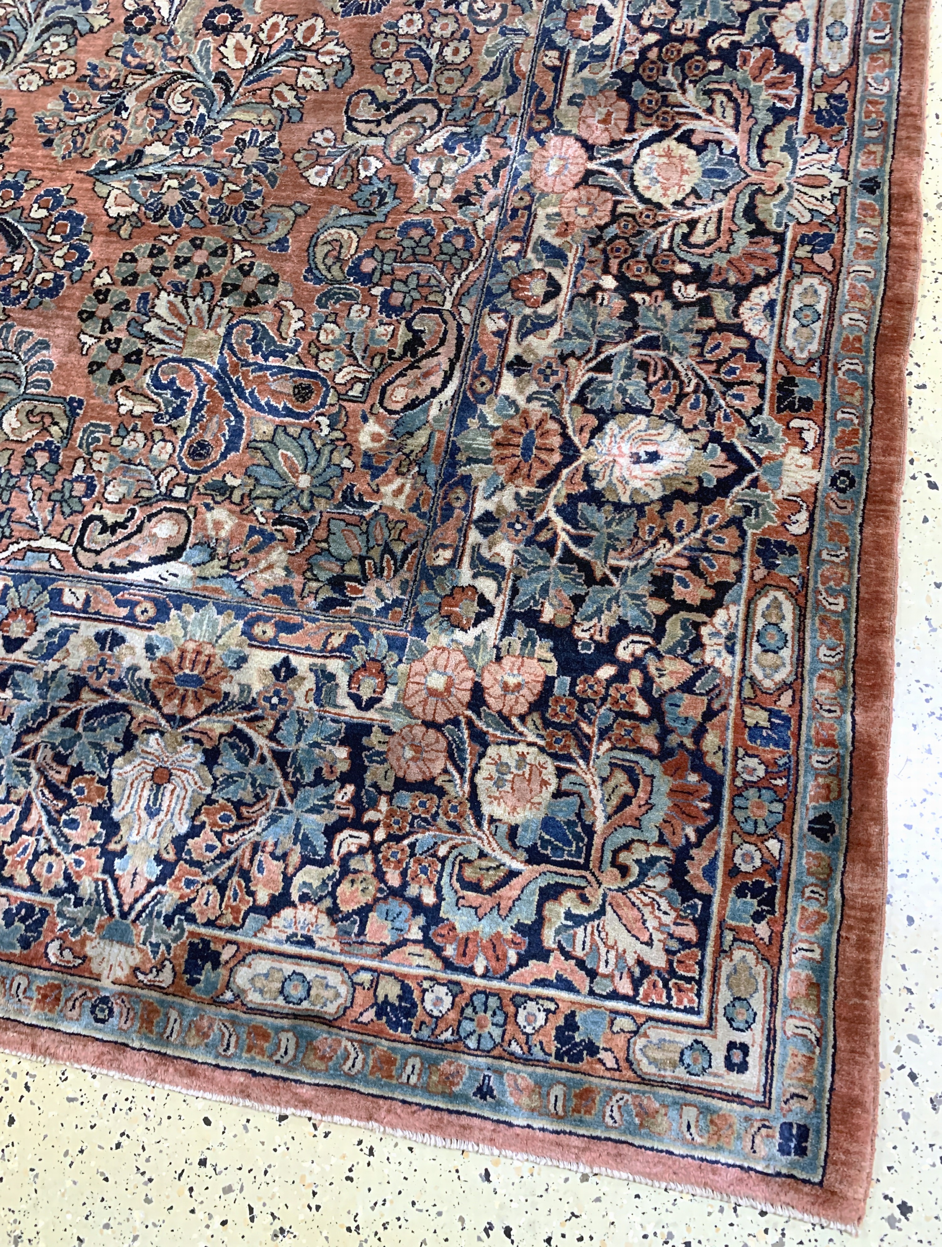 Detail a: Us Re-Import Sarogh fein, Persien, um 1900,Korkwolle auf Baumwolle, ca. 420 x 303 cm, EHZ: 2