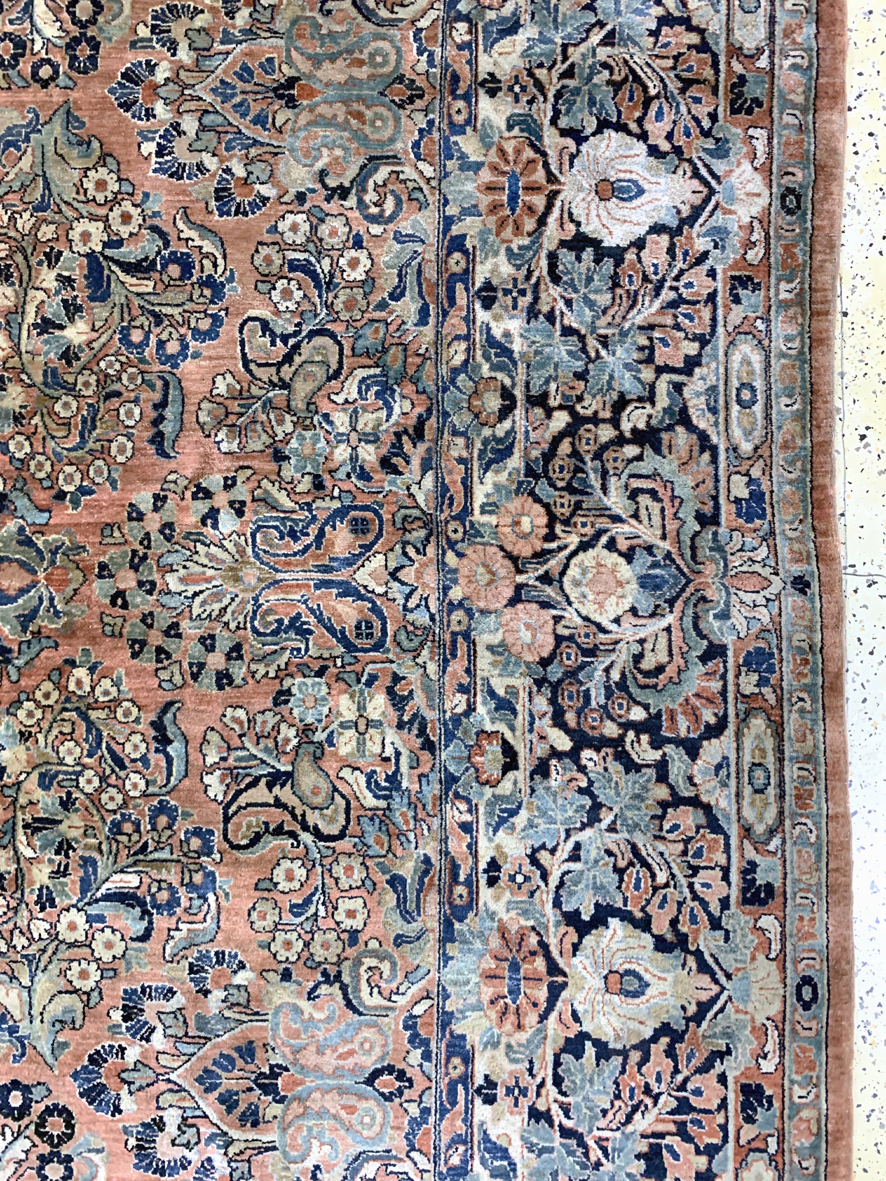 Detail e: Us Re-Import Sarogh fein, Persien, um 1900,Korkwolle auf Baumwolle, ca. 420 x 303 cm, EHZ: 2