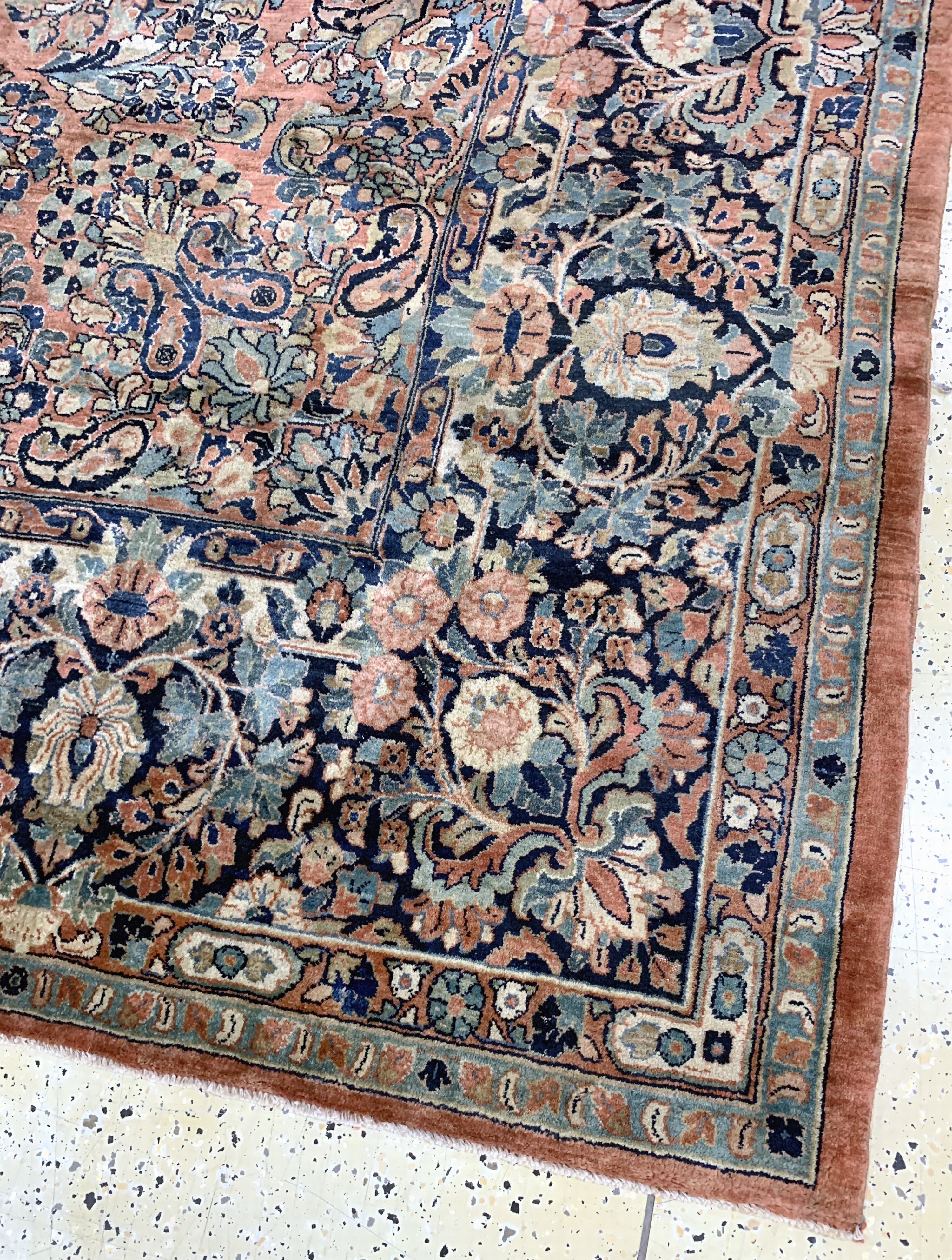 Detail g: Us Re-Import Sarogh fein, Persien, um 1900,Korkwolle auf Baumwolle, ca. 420 x 303 cm, EHZ: 2
