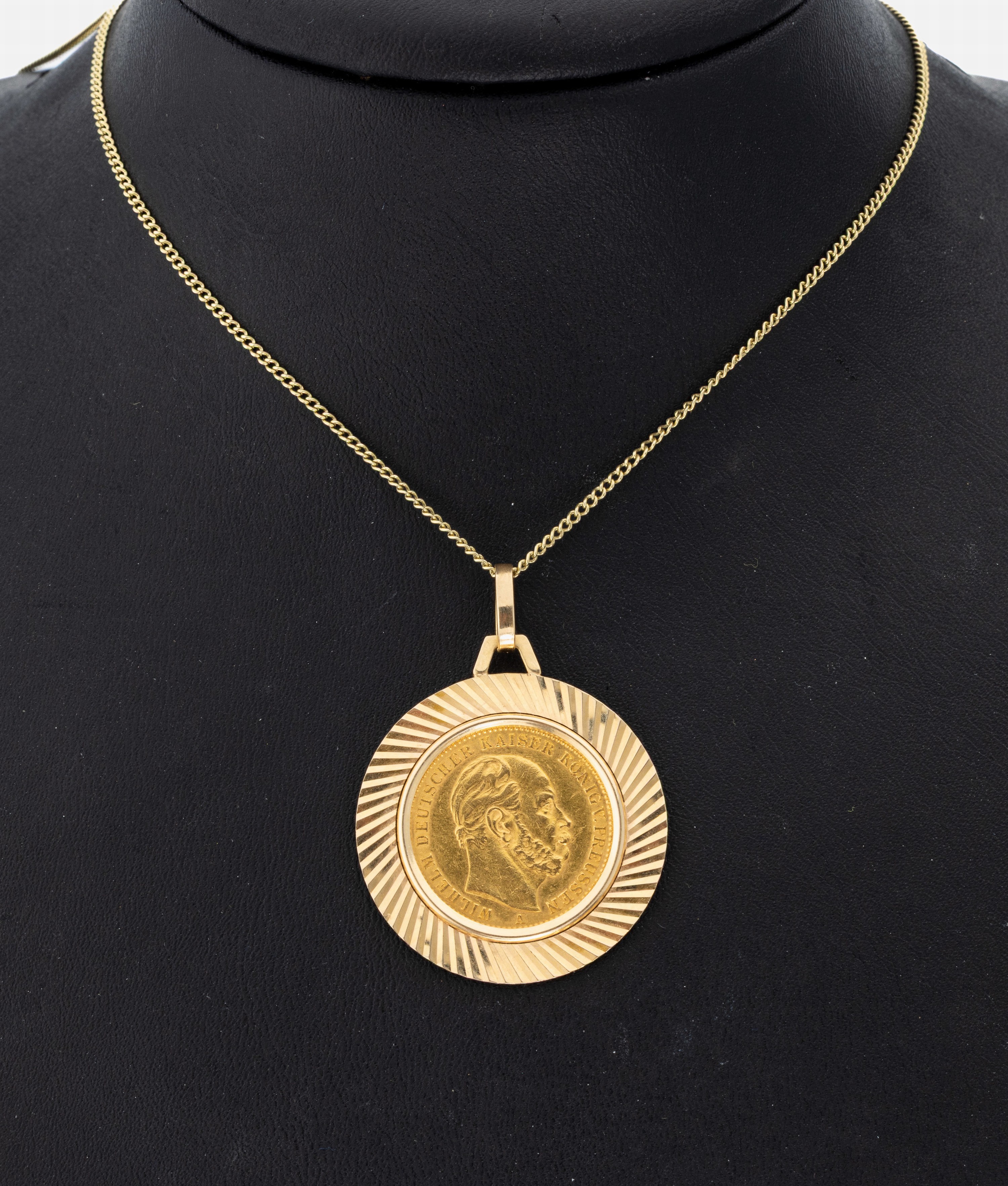 Image 27037012 - 14 kt Gold Münz-Anhänger, GG 585/000, lose gefasste Goldmünze, 20 Mark, Deutsches ...