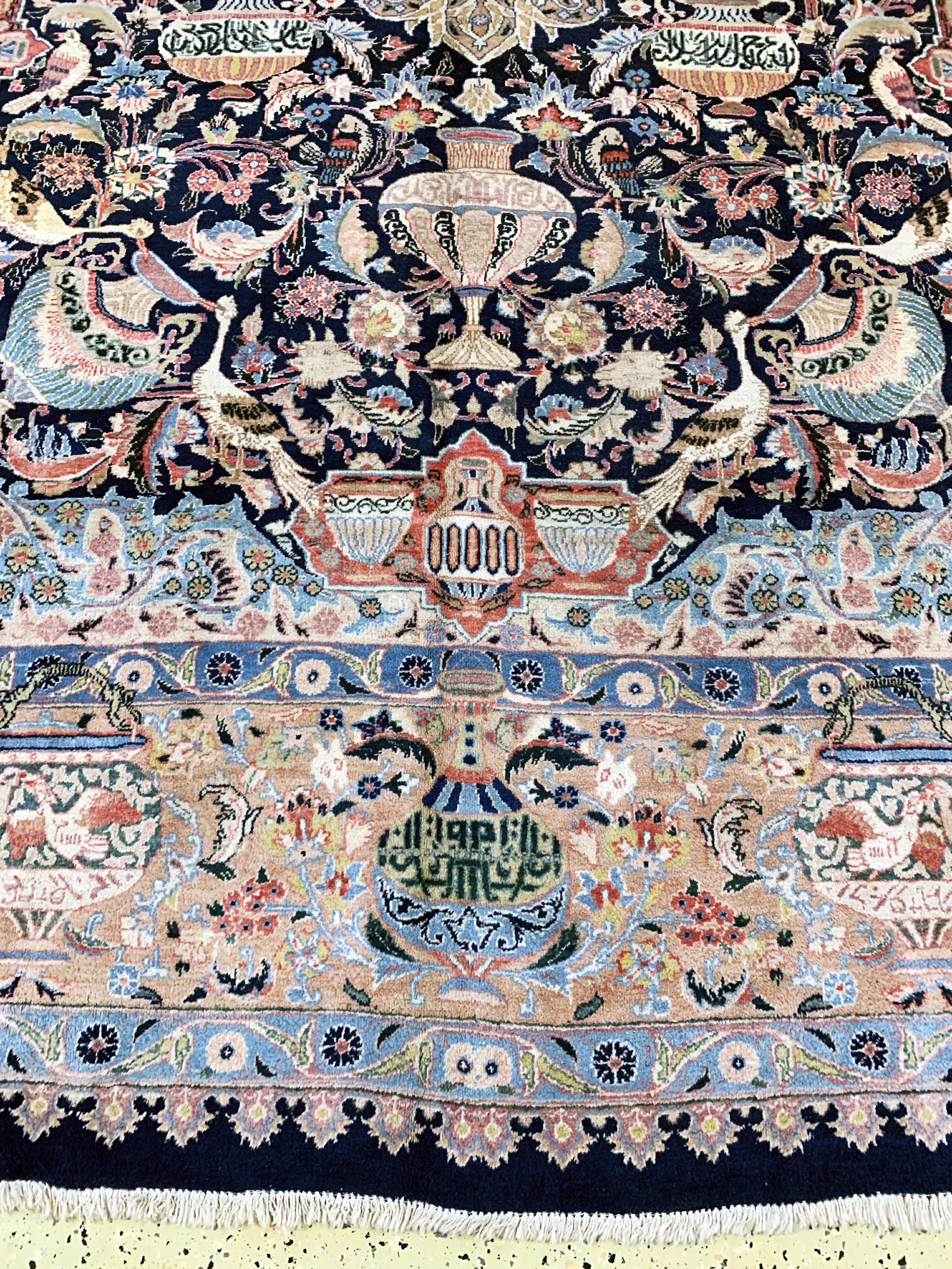 Detail b: Kaschmar fein, Persien, Mitte 20.Jhd, Wolleauf Baumwolle, ca. 404 x 300 cm, EHZ: 3