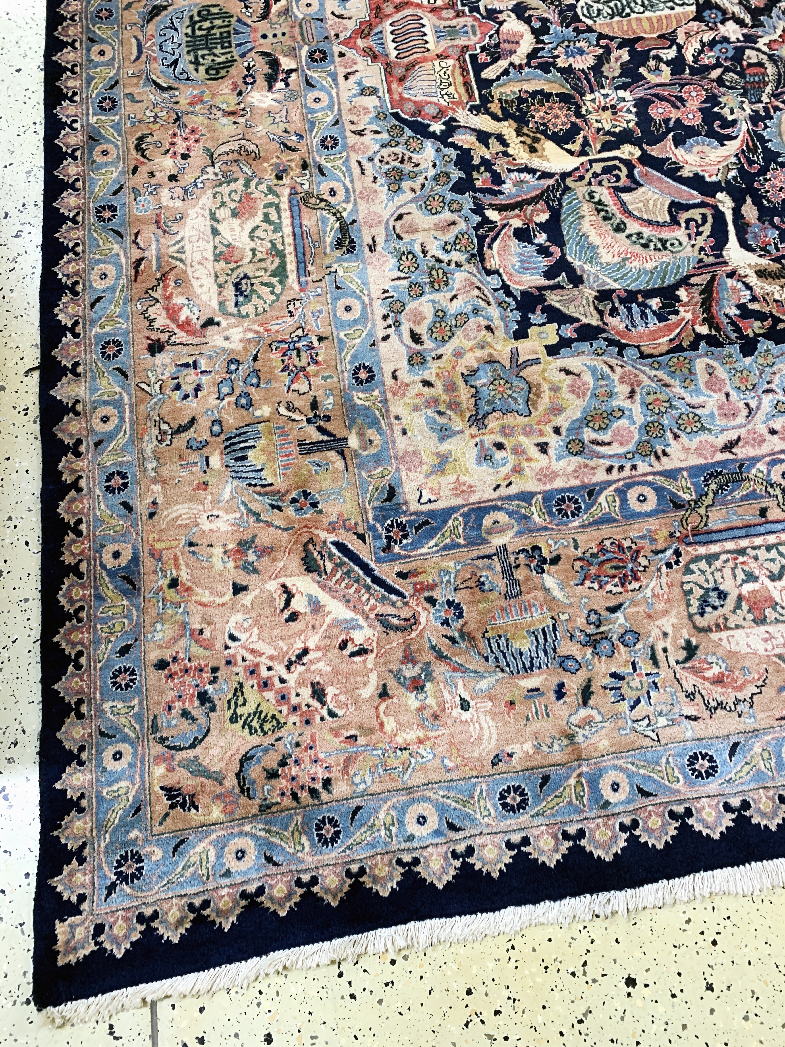 Detail c: Kaschmar fein, Persien, Mitte 20.Jhd, Wolleauf Baumwolle, ca. 404 x 300 cm, EHZ: 3