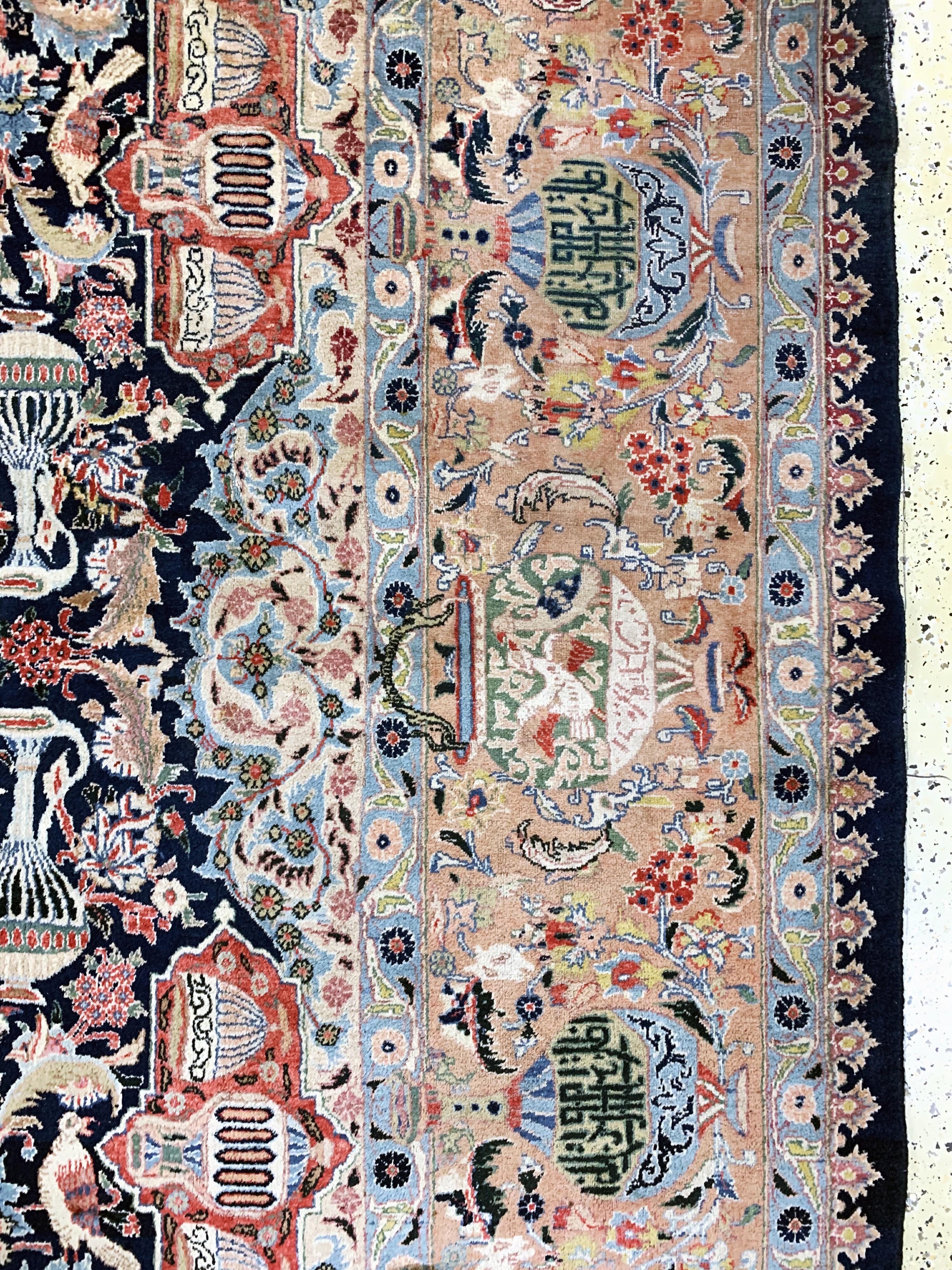 Detail f: Kaschmar fein, Persien, Mitte 20.Jhd, Wolleauf Baumwolle, ca. 404 x 300 cm, EHZ: 3