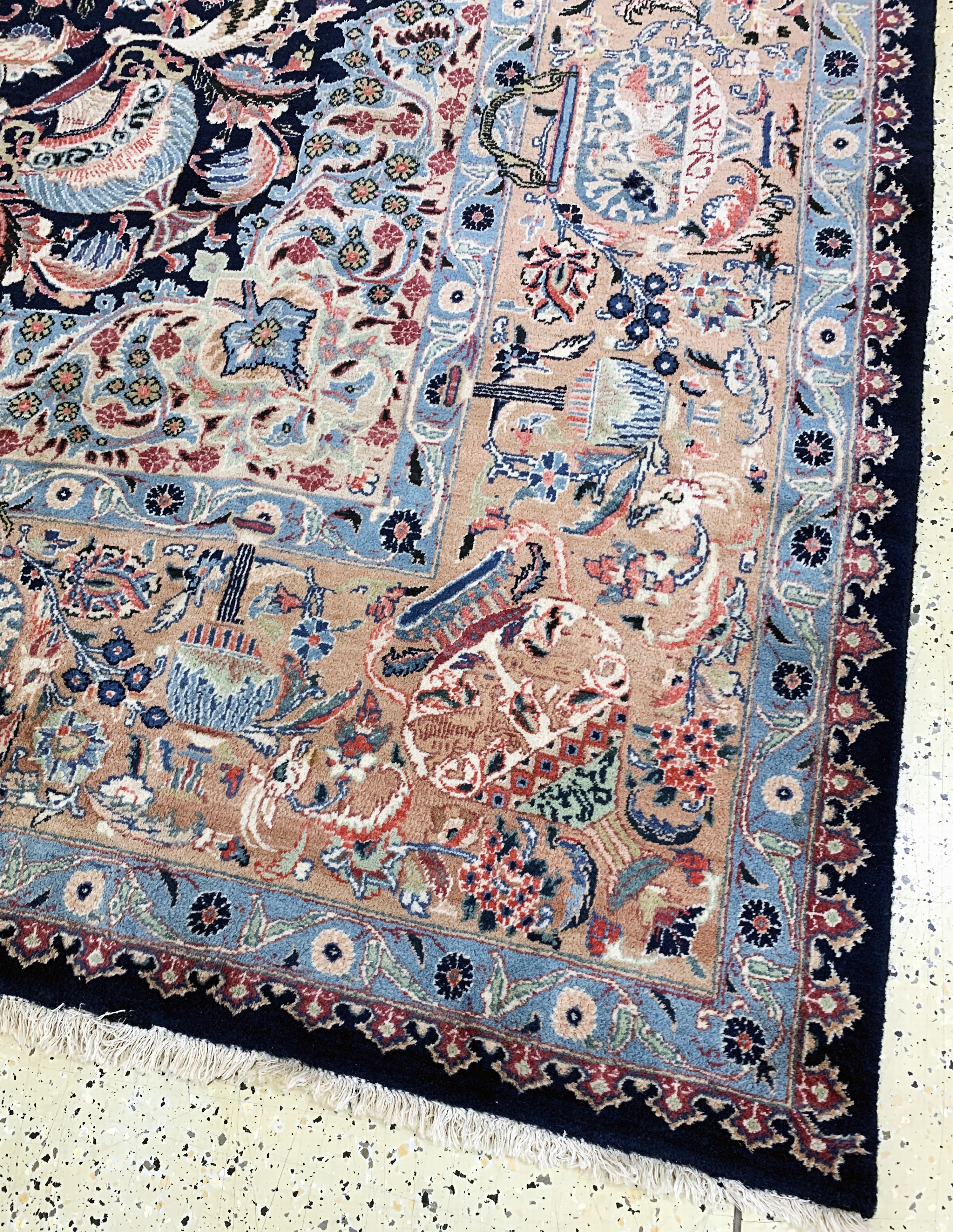 Detail g: Kaschmar fein, Persien, Mitte 20.Jhd, Wolleauf Baumwolle, ca. 404 x 300 cm, EHZ: 3