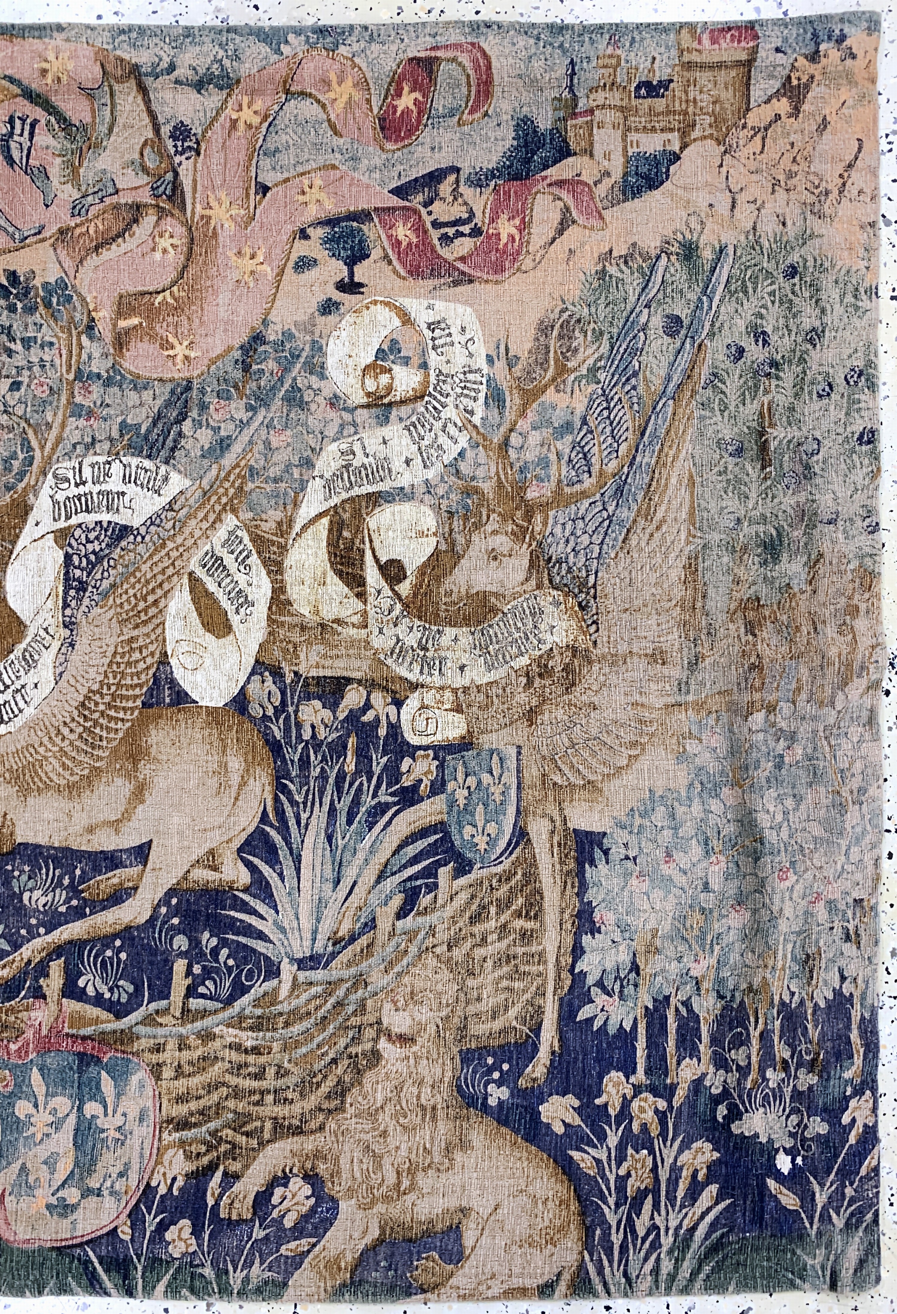 Detail a: Wandbehang (Maschinell gewebt), Frankreich, Mitte 20.Jhd., Wolle auf Wolle, ca. 186 x 141 cm, EHZ: 2
