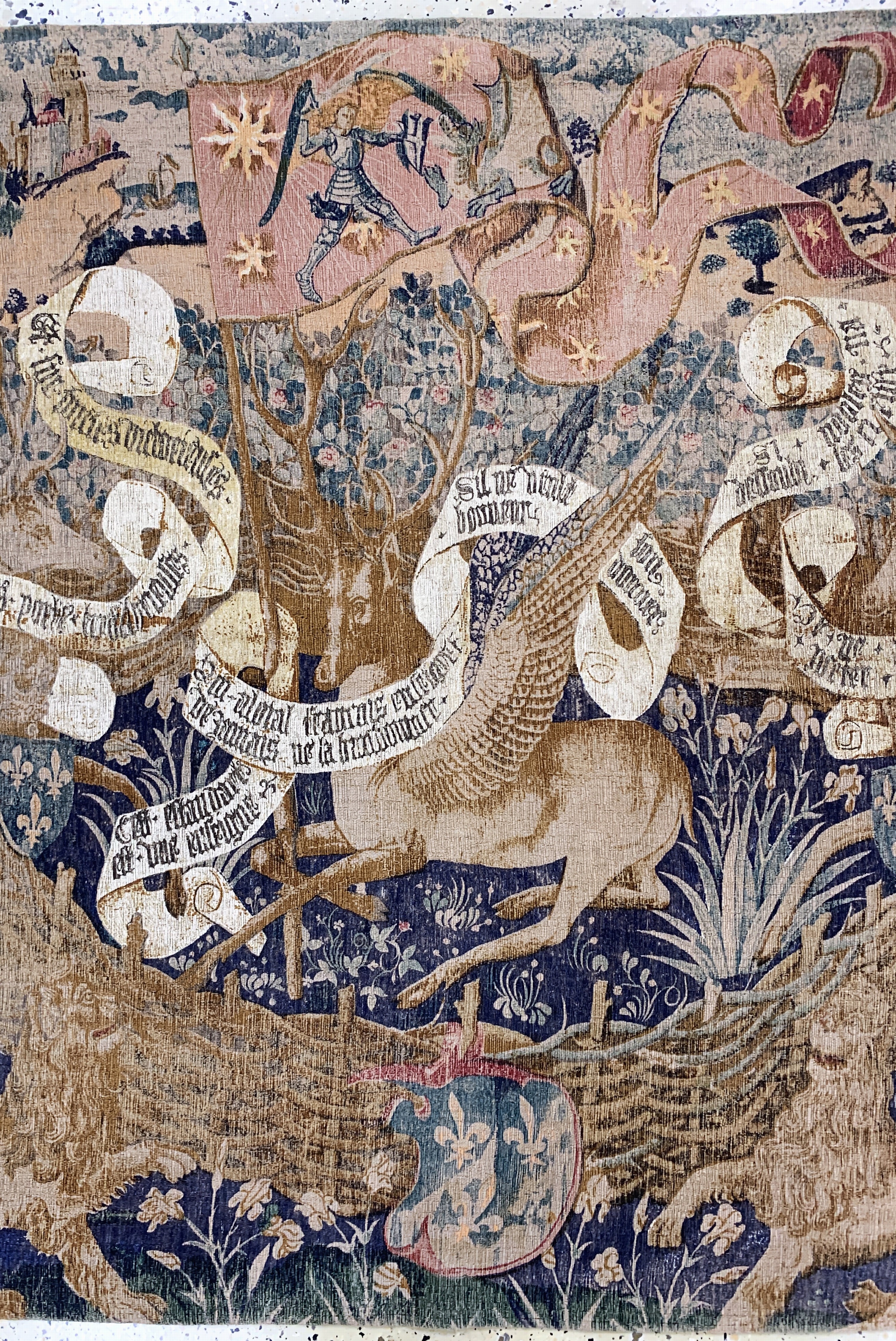 Detail b: Wandbehang (Maschinell gewebt), Frankreich, Mitte 20.Jhd., Wolle auf Wolle, ca. 186 x 141 cm, EHZ: 2