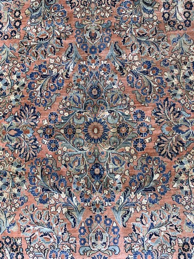 27037009d - Us Re-Import Sarogh fein, Persien, um 1900,Korkwolle auf Baumwolle, ca. 420 x 303 cm, ...