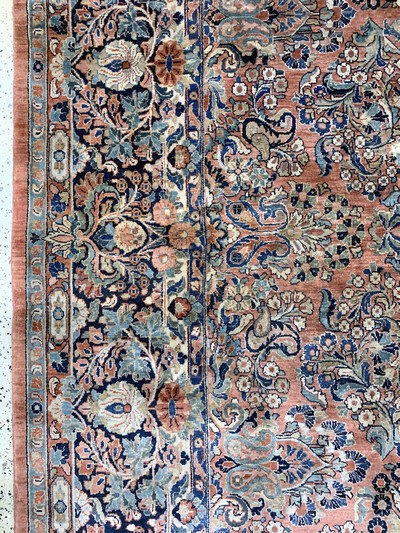 27037009f - Us Re-Import Sarogh fein, Persien, um 1900,Korkwolle auf Baumwolle, ca. 420 x 303 cm, ...