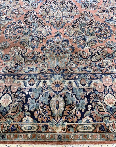 27037009h - Us Re-Import Sarogh fein, Persien, um 1900,Korkwolle auf Baumwolle, ca. 420 x 303 cm, ...