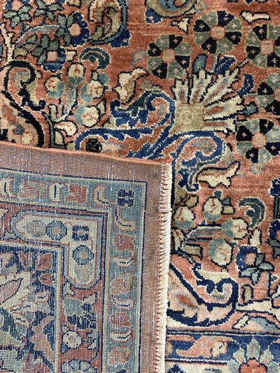 27037009j - Us Re-Import Sarogh fein, Persien, um 1900,Korkwolle auf Baumwolle, ca. 420 x 303 cm, ...