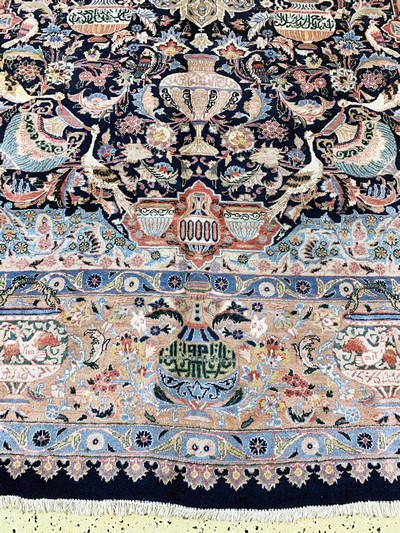 27037018b - Kaschmar fein, Persien, Mitte 20.Jhd, Wolleauf Baumwolle, ca. 404 x 300 cm, EHZ: 3 ...