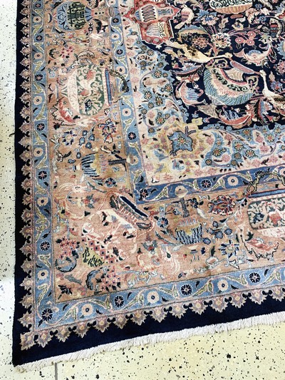 27037018c - Kaschmar fein, Persien, Mitte 20.Jhd, Wolleauf Baumwolle, ca. 404 x 300 cm, EHZ: 3 ...