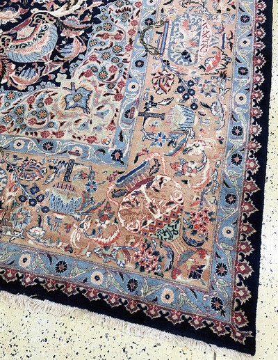 27037018g - Kaschmar fein, Persien, Mitte 20.Jhd, Wolleauf Baumwolle, ca. 404 x 300 cm, EHZ: 3 ...