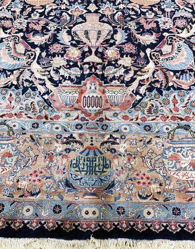 27037018h - Kaschmar fein, Persien, Mitte 20.Jhd, Wolleauf Baumwolle, ca. 404 x 300 cm, EHZ: 3 ...