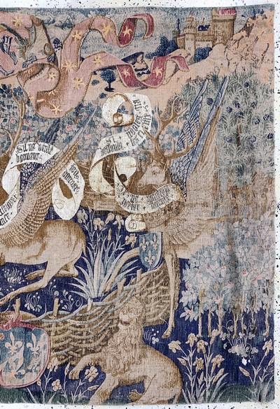 27037021a - Wandbehang (Maschinell gewebt), Frankreich, Mitte 20.Jhd., Wolle auf Wolle, ca. 186 x ...
