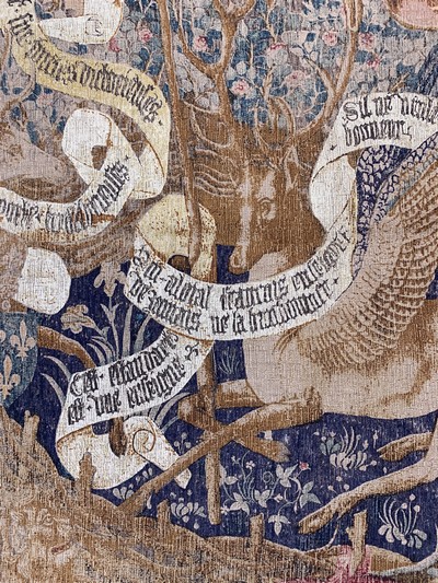 27037021d - Wandbehang (Maschinell gewebt), Frankreich, Mitte 20.Jhd., Wolle auf Wolle, ca. 186 x ...