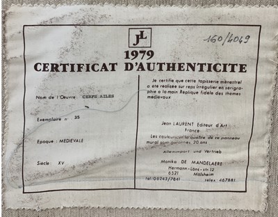 27037021f - Wandbehang (Maschinell gewebt), Frankreich, Mitte 20.Jhd., Wolle auf Wolle, ca. 186 x ...