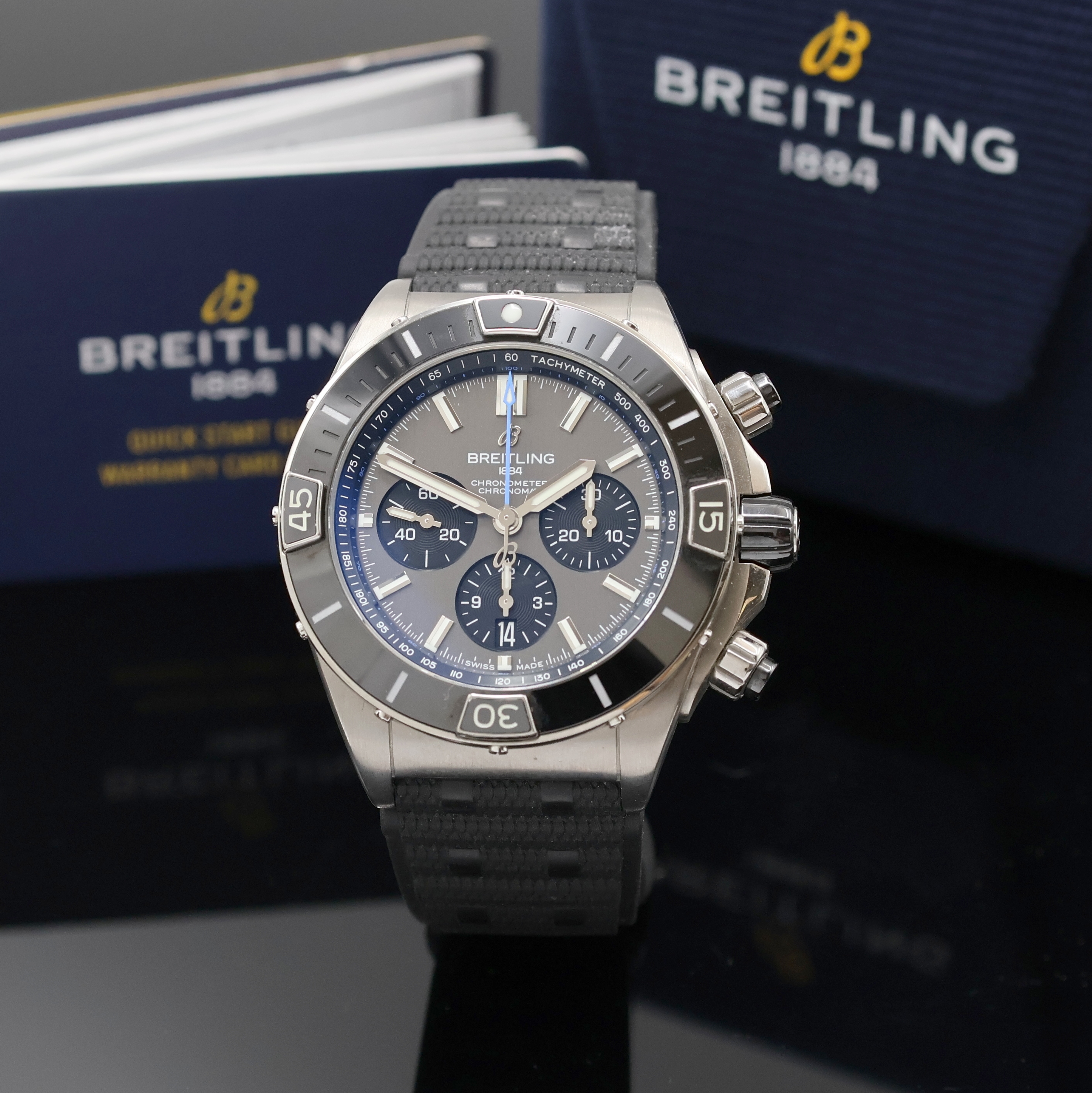 Image 27037626 - BREITLING Super Chronomat B01 44 Referenz EB0136, Automatik, beids. vergl. Titangeh. ...