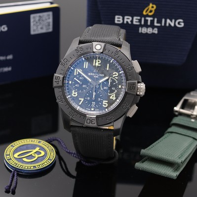 27037625a - BREITLING Super Avenger B01 Chronograph 46 Night Mission Referenz SB0148, Automatik, ...