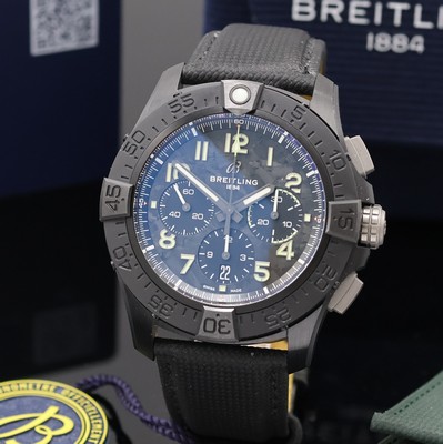 27037625b - BREITLING Super Avenger B01 Chronograph 46 Night Mission Referenz SB0148, Automatik, ...