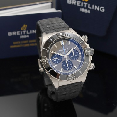 27037626c - BREITLING Super Chronomat B01 44 Referenz EB0136, Automatik, beids. vergl. Titangeh. ...