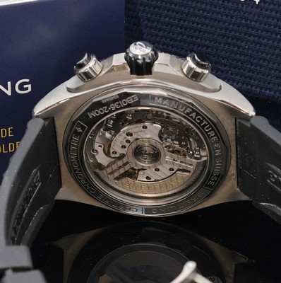 27037626g - BREITLING Super Chronomat B01 44 Referenz EB0136, Automatik, beids. vergl. Titangeh. ...