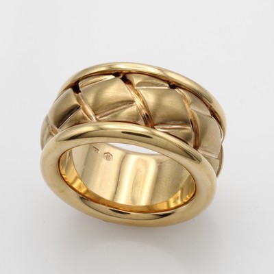 27037667a - Ring, RG 750/000, drehbare Mittelschiene gemustert, RW ca. 55.5