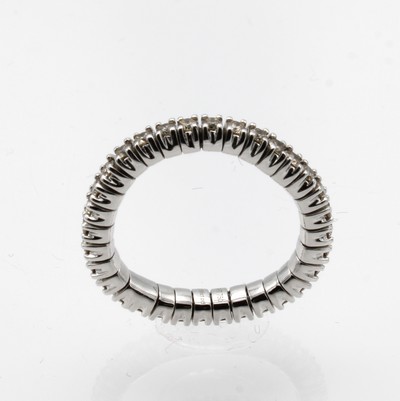 27037696a - Flexibler Memoryring mit Brillanten, WG 750/000, Brill. zus. ca. 0.79 ct champagner/si, ...