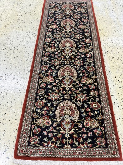 27037697c - Ghom Kork, Persien, Ende 20.Jhd, Korkwolle auf Baumwolle, ca. 205 x 72 cm, EHZ: 2 ...