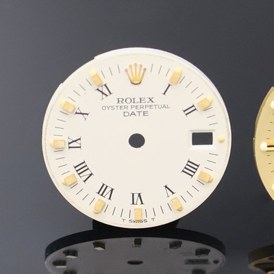 27037699a - ROLEX 2 Damenarmbanduhr-Zifferblätter für das Modell Oyster Perpetual Date, 1x ...